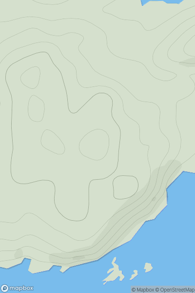 Thumbnail image for The Noup [Shetland Islands] [HU482536] showing contour plot for surrounding peak